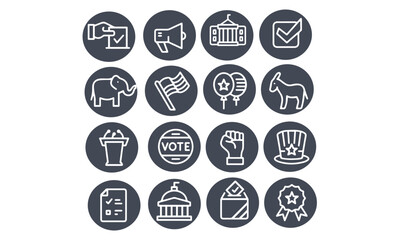 Politics icons vector design