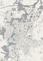 map of the city of Marijampole, Lithuania