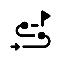 roadmap glyph icon