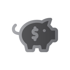 piggy bank two tone gradient icon