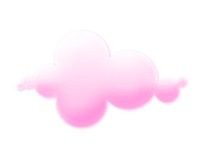 Gradient Pink 3d clouds set isolated on a transparent background. Royalty high-quality free stock PNG image of Cartoon cloud shapes for games, animation, web. Cute cloud background 3d illustration