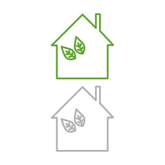 Green Eco House Sign, Symbol, Logo isolated on White