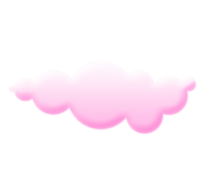 Pink 3d clouds set isolated on a transparent background. Royalty high-quality free stock PNG image of Cartoon cloud shapes for games, animation, web. Cute cloud background 3d illustration