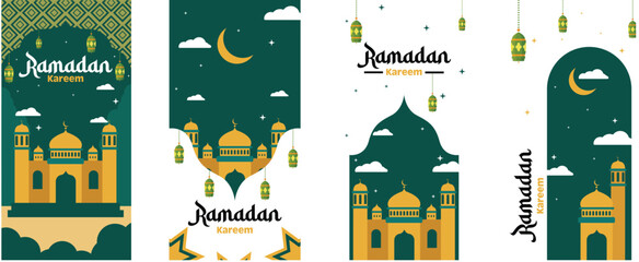 set ramadan card, flyer, android, phone 