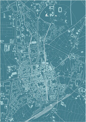 Fototapeta premium map of the city of Debrecen, Hungary