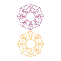 Ornamental Mandala Set Sign, Symbol, Logo Vector