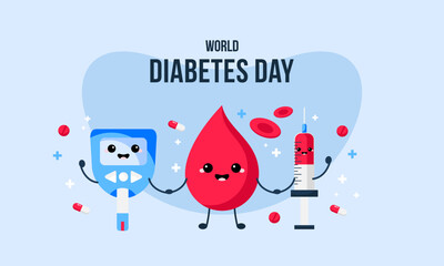 World Diabetes Day Hand Drawn Illustration