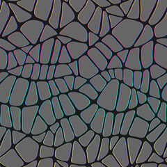 Black web on a gray background. Gothic style. Abstract lace pattern.