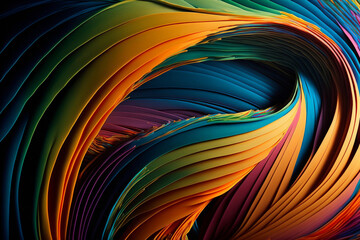 Fototapeta premium rainbow colors, colorful, bright colors, abstract, surreal, generative ai
