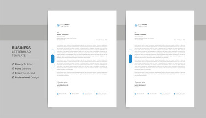 Creative letterhead format template, business style letterhead design template. Company letterhead template designs. Letterhead, flyer template.	
