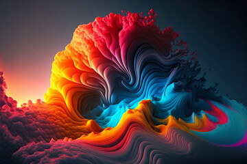 rainbow colors, colorful, bright colors, abstract, surreal, generative ai