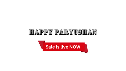 Happy Paryushan Wish with Sale is live now banner