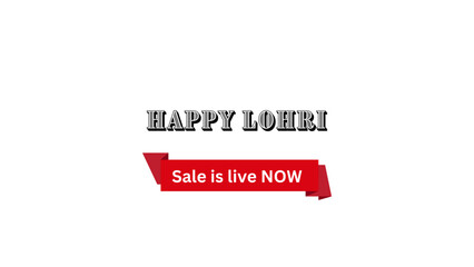 Happy Lohri Wish with Sale is live now banner