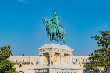 Fototapeta premium King Saint Stephen statue, Budapest, Hungary