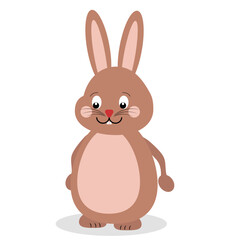 simple vector illustration brown rabbit