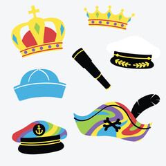 Sailor hats and crowns