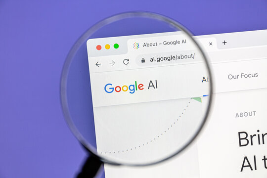 Ostersund, Sweden - Feb 15, 2023: Google AI website  Google AI is a division of Google dedicated to artificial intelligence.