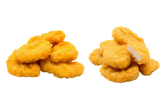 fried chicken nuggets on transparent background