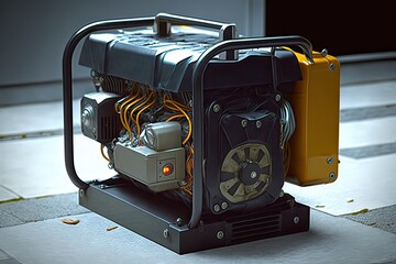Generator electric. Photo generative AI. - obrazy, fototapety, plakaty