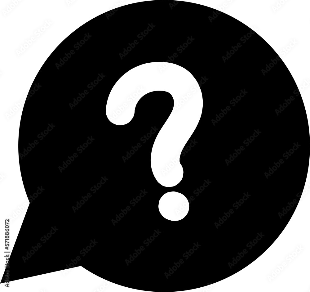 Wall mural question mark inside dialog box, message bubble
