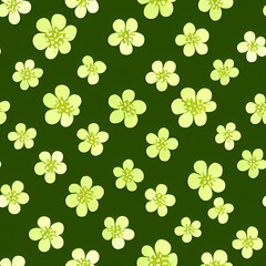 Green seamless pattern created with generative ai technology