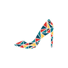 geometric high heels colorful modern design
