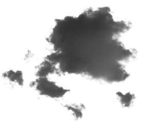 Cloud, fog, or smoke isolated on transparent background. Royalty high-quality free stock PNG image of white cloudiness, clouds, mist or smog overlays on transparent backgrounds for design