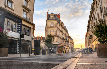 Central street in Blois, France. Beautiful evening city, © Ievgen Skrypko
