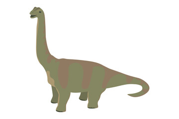 brontosaurus, brachiosaurus, diplodocus dinosaur enxtinct creature isolated on white