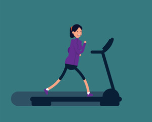 Woman with exercise. Vector illustration human life concept