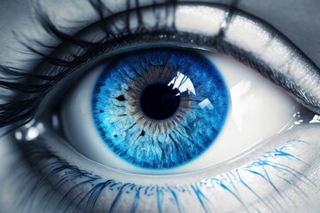 The human eye macro close up. AI generated