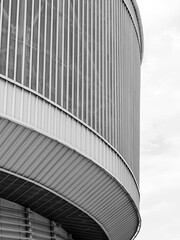 geometry and lines in architecture. Unusually shaped walls