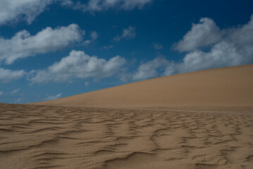 Dunas en el poblado de pescadores de Barra de Valizas