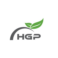 HGP letter nature logo design on white background. HGP creative initials letter leaf logo concept. HGP letter design.
