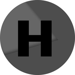 3d alphabet icons , h, png 2023