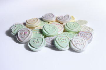 Candy Love hearts isolated in white 