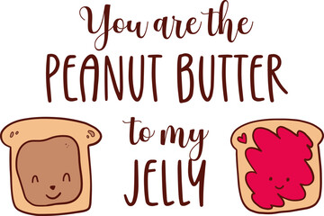 National Peanut Butter Lover's Day banner in doodle cartoon style