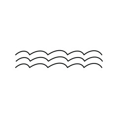 Fototapeta na wymiar Ocean wave icon. Wave line and wavy zigzag lines. Vector illustration.