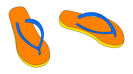Orange tsinelas (flip-flops)