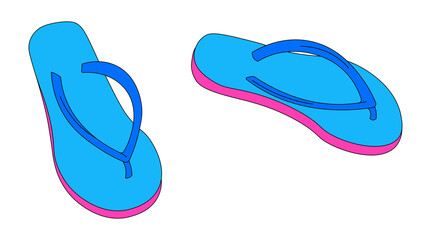 Blue tsinelas (flip-flops)