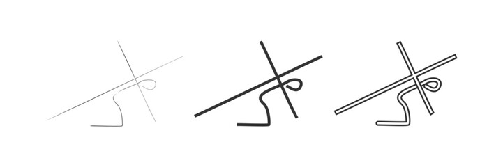 Cross symbol. Three crosses. Calvary. Vector.