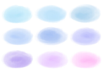 水彩風の装飾　水彩絵の具