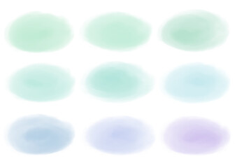 水彩風の装飾　水彩絵の具