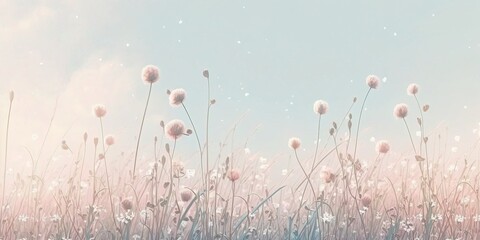 Soft background color with floral theme design, awesome for banner card or background design