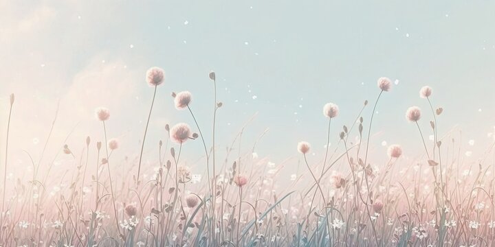 Soft background color with floral theme design, awesome for banner card or background design