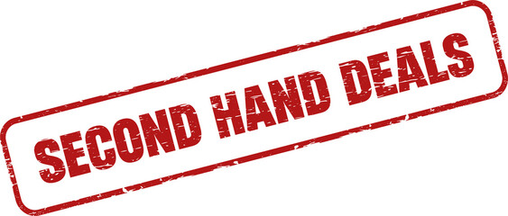 Second hand deals sign stamp label