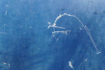 blue texture, Abstract background, blue background, scratched blue old steel plate