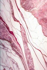 Natural pattern and texture of white red marble stone, abstract marble structure, marble background. Generative Ai.