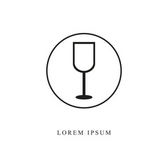 Vector wineglass  beverage vector illustration