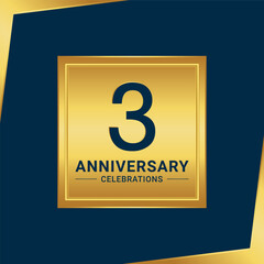3rd anniversary celebration logo design. Vector Eps10